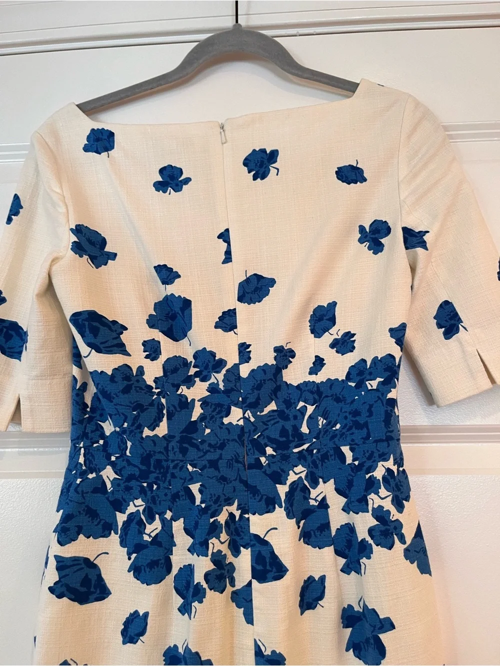 L.K. Bennett Lasa Dress US 2 Blue White Poppy ASO Kate Middleton Floral Pristine - Picture 11 of 15